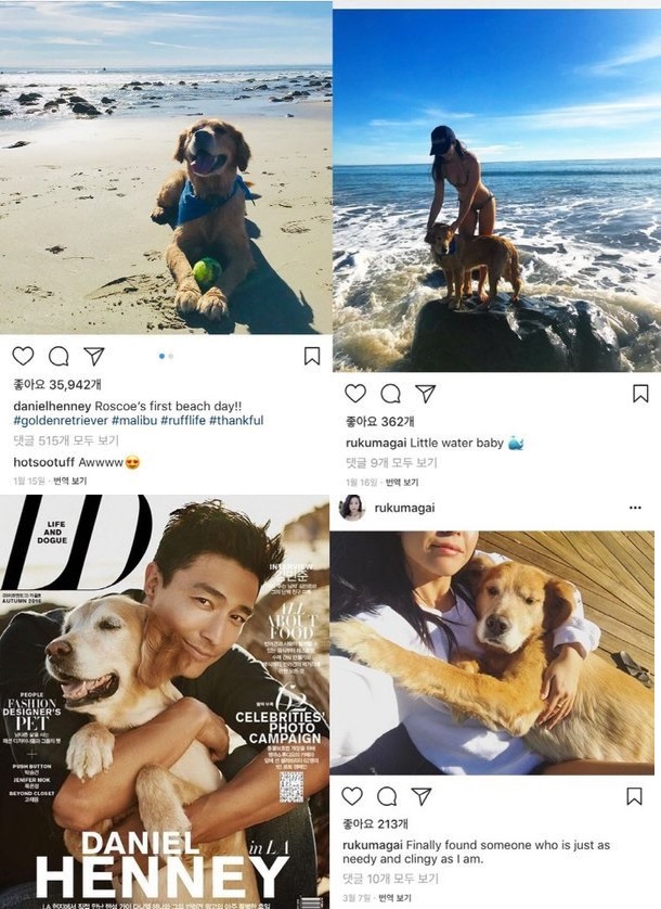 Ru Kumagai Banyak Berpose Dengan Anjing Peliharaan Daniel Henney di Instagram