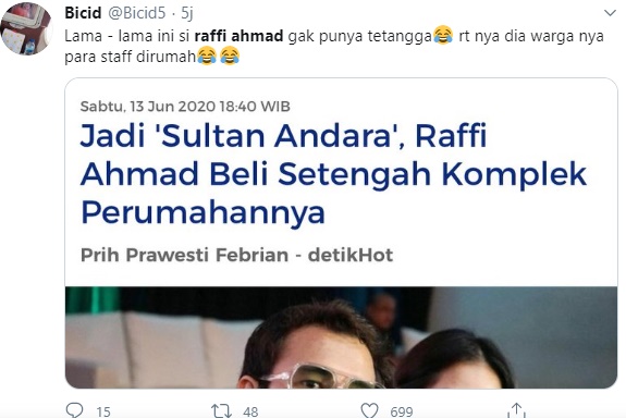 Raffi Ahmad Kembali Jadi ‘Buah Bibir’ di Twitter, Ada Apa?