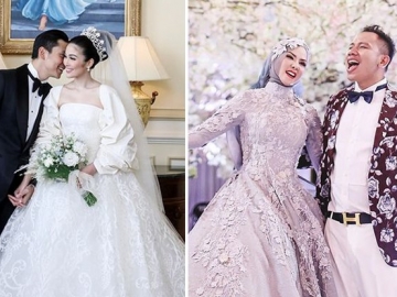 Cetar Banget! Ini 9 Gaun Pernikahan Artis Indonesia yang Mewah Bak Putri Raja