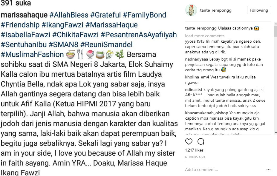 Marissa Haque Sindir Laudya Cynthia Bella Gara-Gara Gagal 