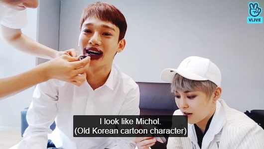 Komentar Chen Saat Pakai Lipstik Warna Gelap