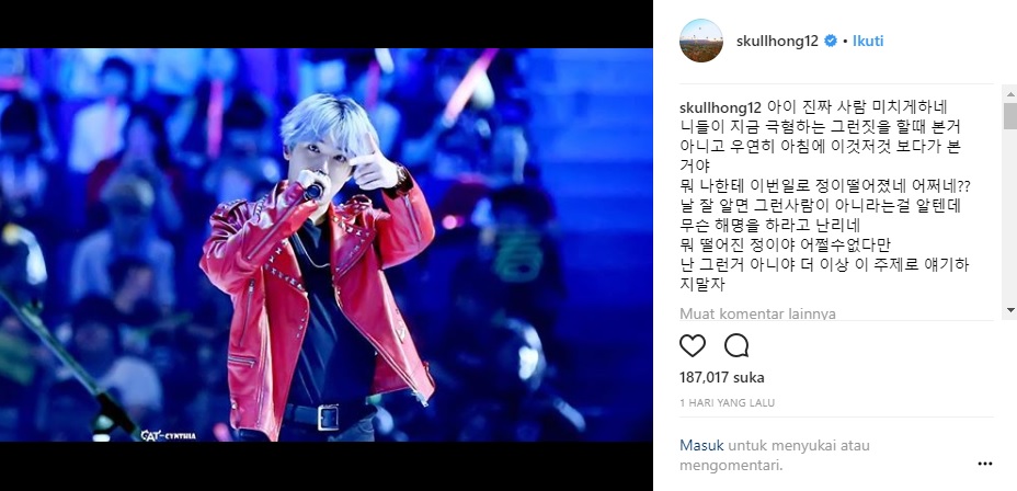 Postingan Instagram Lee Hongki
