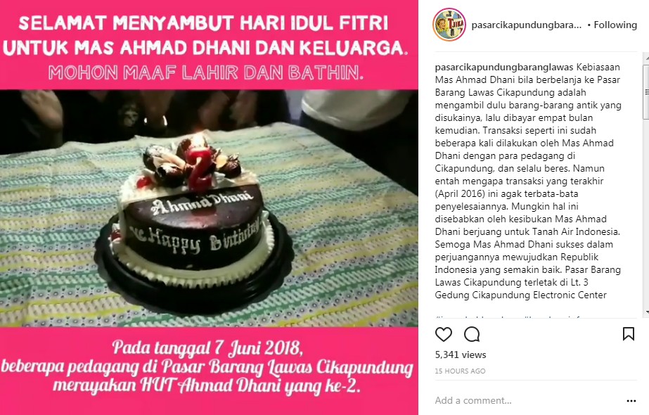 Kue Ulang Tahun Perayaan Hutang Ahmad Dhani