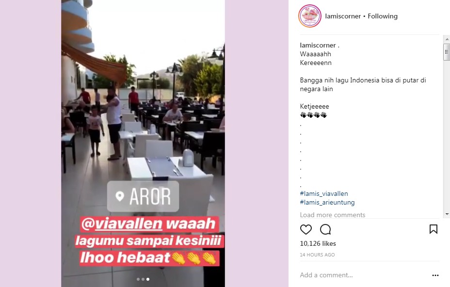 Arie Untung Rekam Suasana Restoran Tempat Lagu \'Sayang\' yang Dipopulerkan Via Vallen Diputar