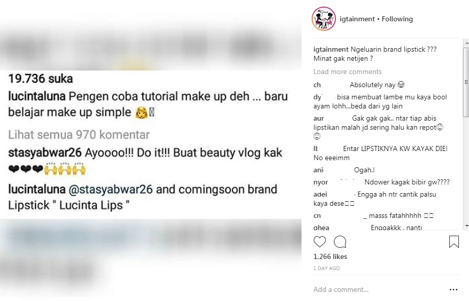 Lucinta Luna Diminta Netizen Untuk Jadi Beauty Vlogger
