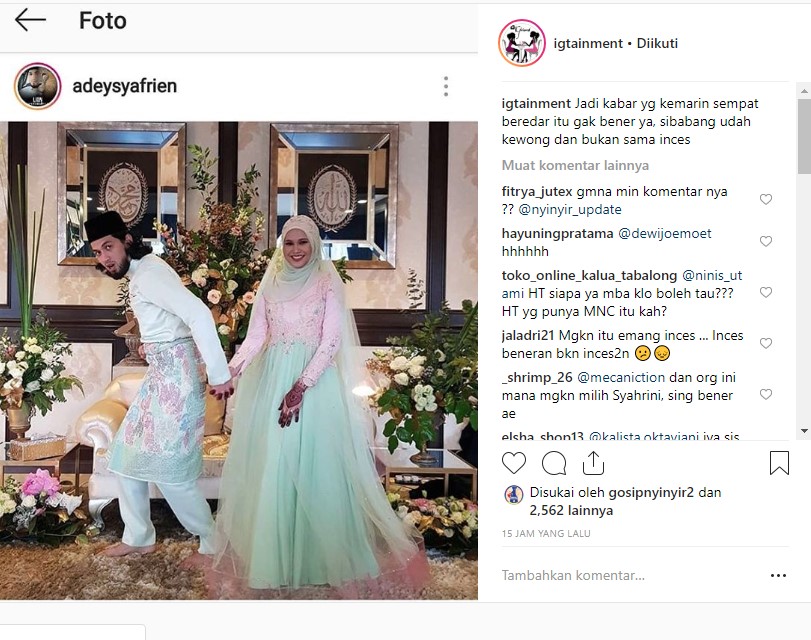 Pria Malaysia yang Diisukan dengan Syahrini Menikah