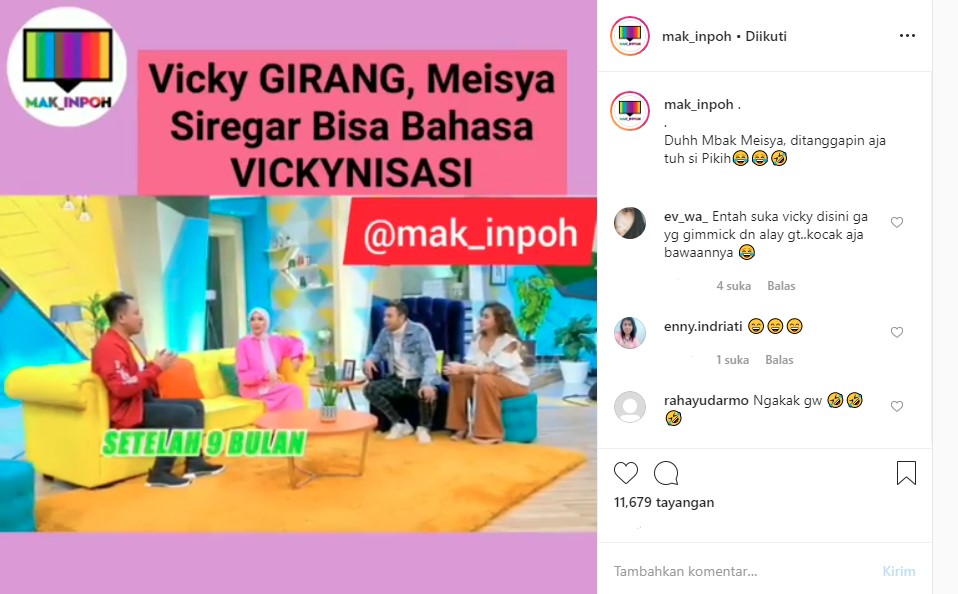 Meisya Siregar Ternyata Bisa Bahasa \'Vickynisasi\', Vicky Prasetyo Girang Bukan Main
