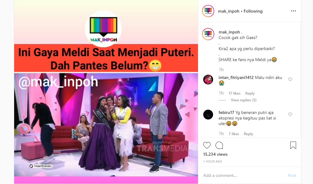 Tampil di Depan Puteri Indonesia 2019, Bahasa Inggris Rosa Meldianti Bikin \'Tepuk Jidat\'