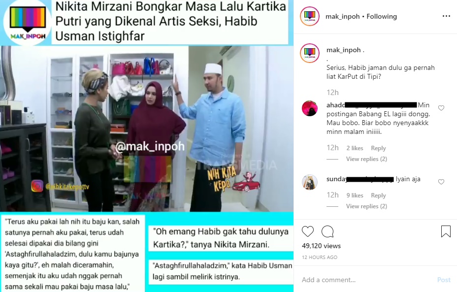 Gara-gara Reaksi Habib Usman, Kartika Putri Kapok Jajal Pakai Baju Seksi Lagi Meski Cuma di Kamar