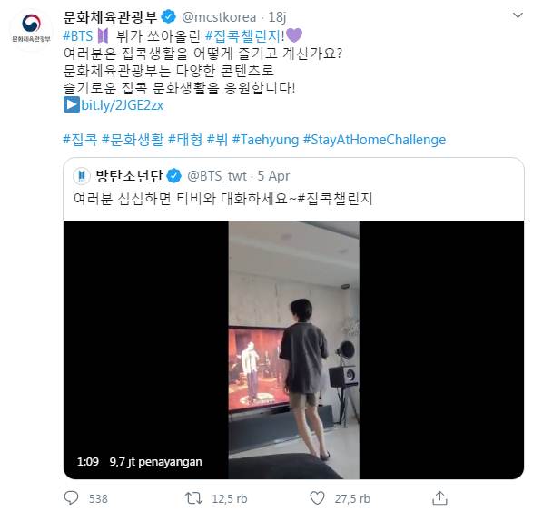 Video V BTS Ini Dibagikan Oleh Kementerian Kebudayaan Korea