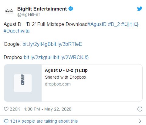 Suga BTS Beri Kejutan Mixtape ‘D-2’ dan MV ‘Daechwita’ Hingga Kuasai Trending Topik Dunia