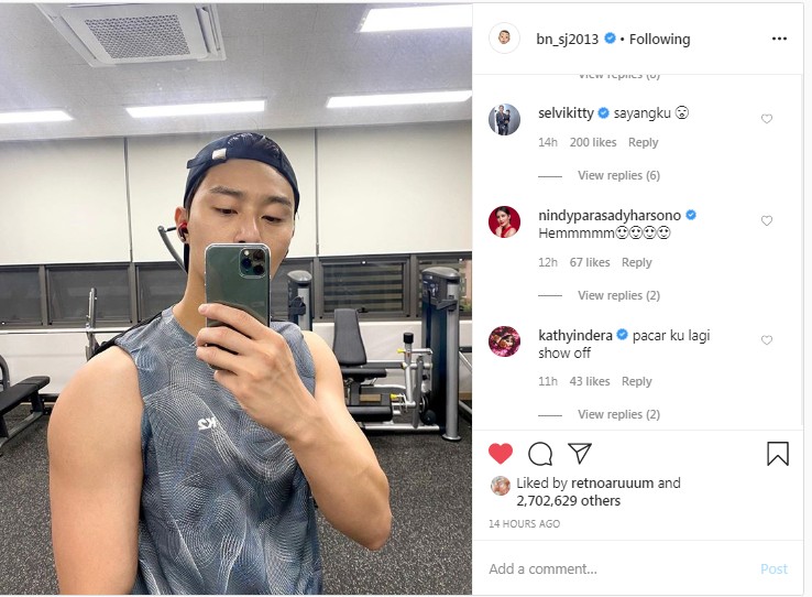 Pamer Foto Otot Bahu Usai Nge-Gym, Instagram Park Seo Joon Banjir Komentar Artis Indonesia