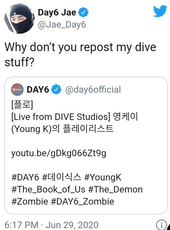 Jae DAY6 Protes Mengapa Karyanya Tak Dipromosikan JYP