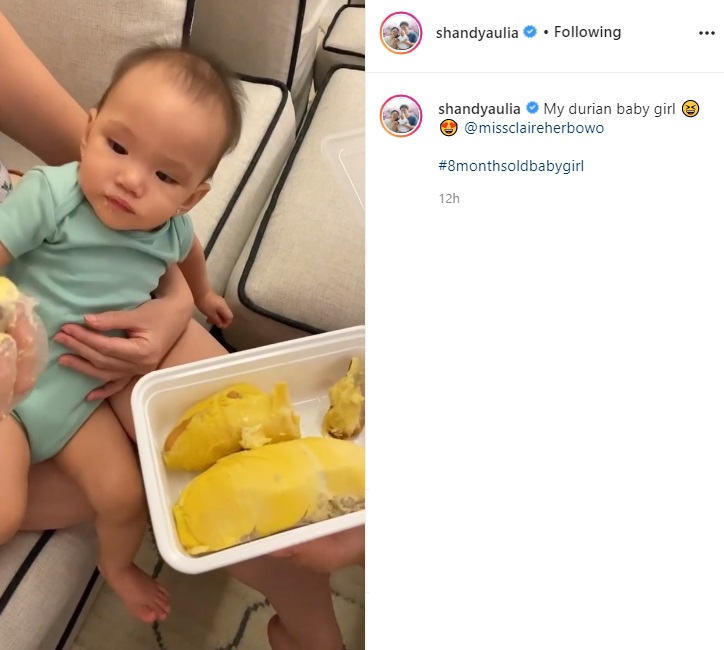 Shandy Aulia Kembali Picu Pro dan Kontra Usai Bagikan Momen Baby Claire Cicipi Durian