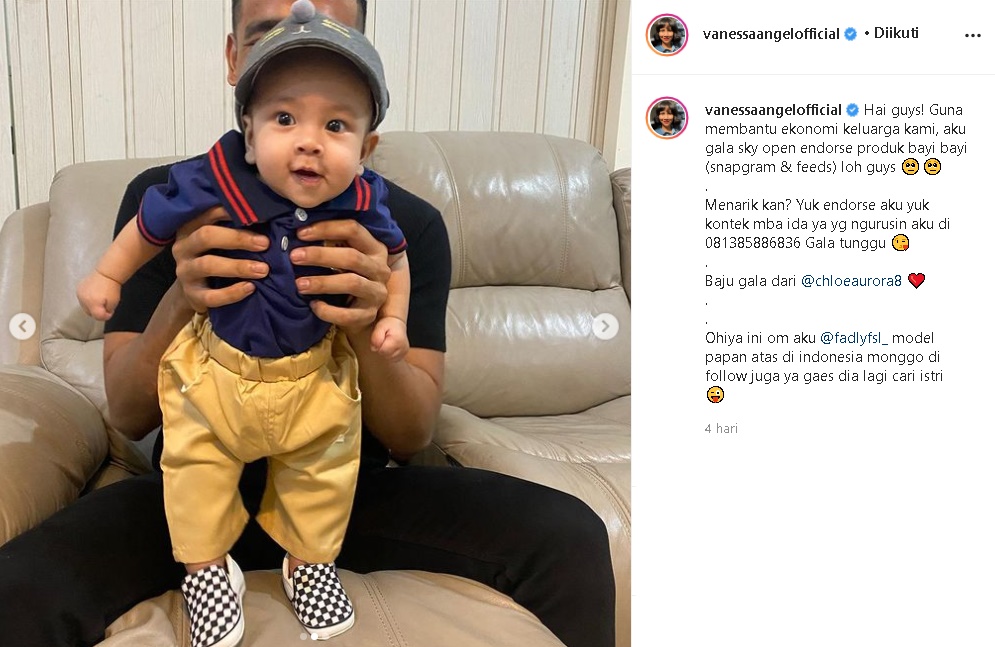Baby Gala Anak Vanessa Angel Buka Endorse untuk Bantu Ekonomi Keluarga, Diserbu Komentar Begini