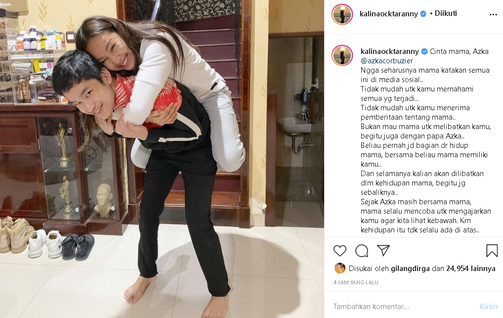 Jelaskan Hubungan dengan Vicky Prasetyo, Kalina Oktarani Janjikan Ini ke Azka Corbuzier Sang Putra