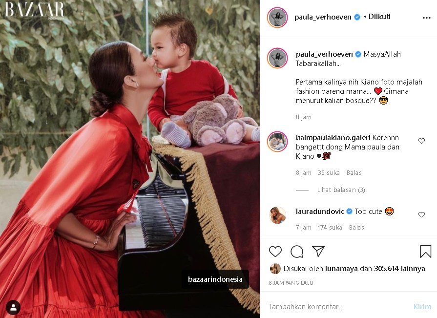 Perdana Foto untuk Majalah Fashion Bareng Sang Ibu, Gaya Kiano Dipuji Turunan Bakat Paula Verhoeven