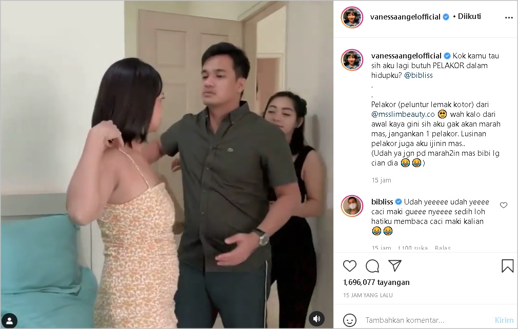 Heboh Ribut Soal Pelakor Ternyata Cuma Prank, Vanessa Angel Diserbu Reaksi Lega Hingga Kocak Fans