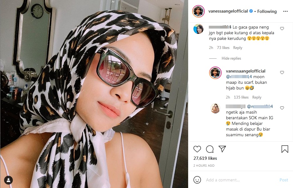 Dikritik, Vanessa Angel Jawab Begini Usai Dikira Padukan Hijab dengan Baju Seksi