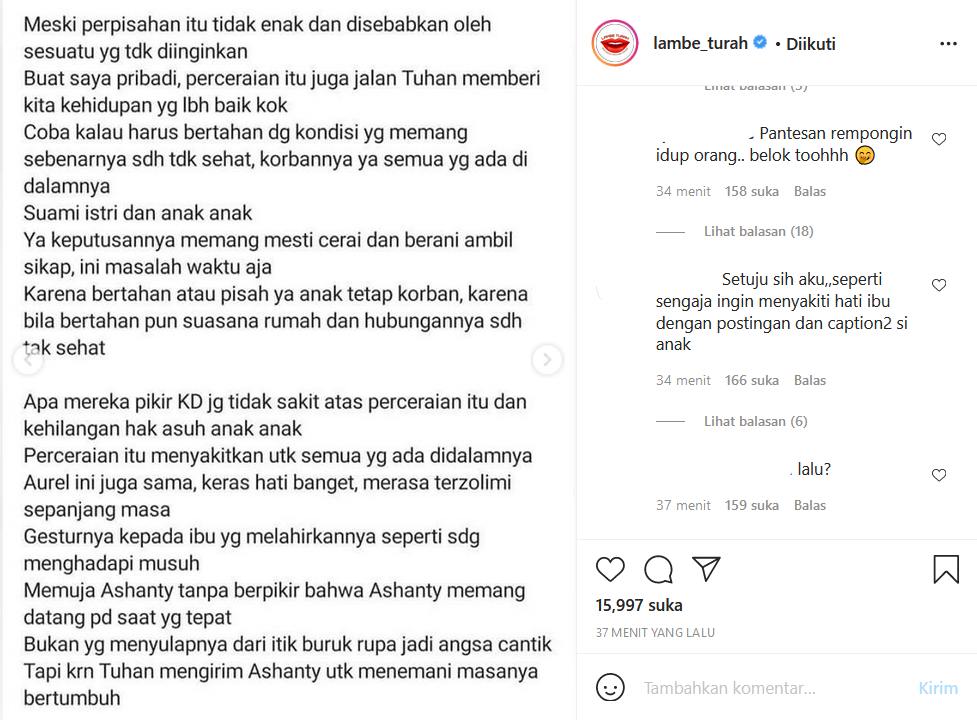 Sikap Anang-Aurel Hermansyah Mendapat Kritikan Tajam, Pernyataan Aktivis Ini Justru Tuai Pro Kontra