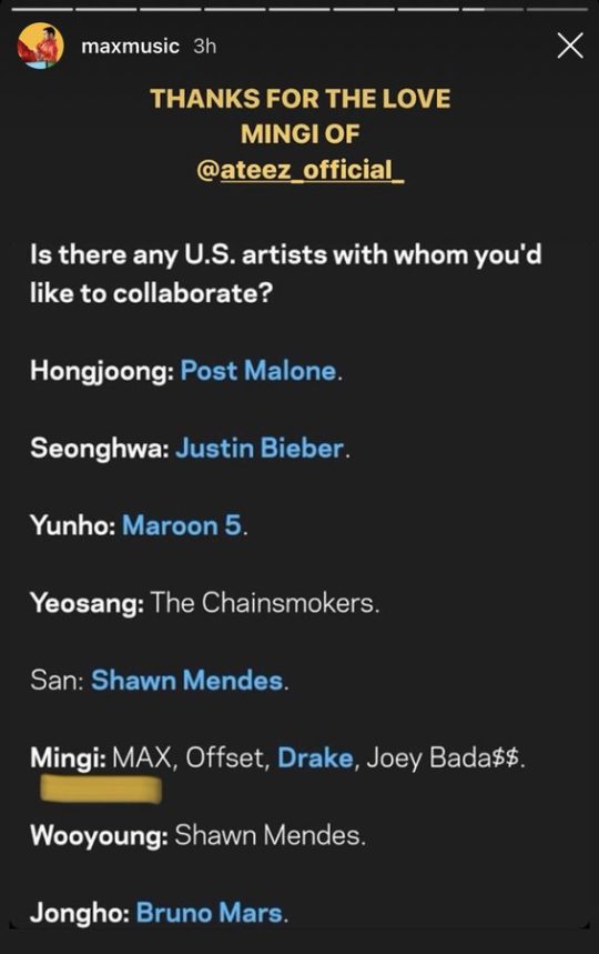 Mingi ATEEZ Ketemu MAX di Amerika Serikat, Fans Langsung Berharap Soal Kolaborasi